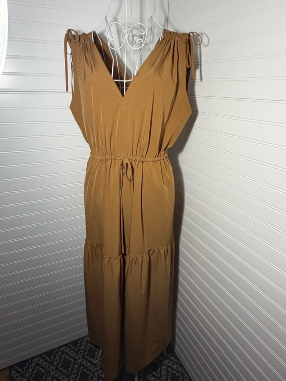 Calvin Klein Deep Tan Maxi Dress - Picture 9 of 11